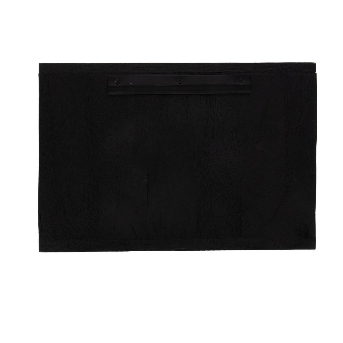 NACHTTISCH mit 1 Schubladen aus Mangoholz 45x30x30cm, schwarz - Schwarz, Holz (45/30/30cm) - Giga Meubel