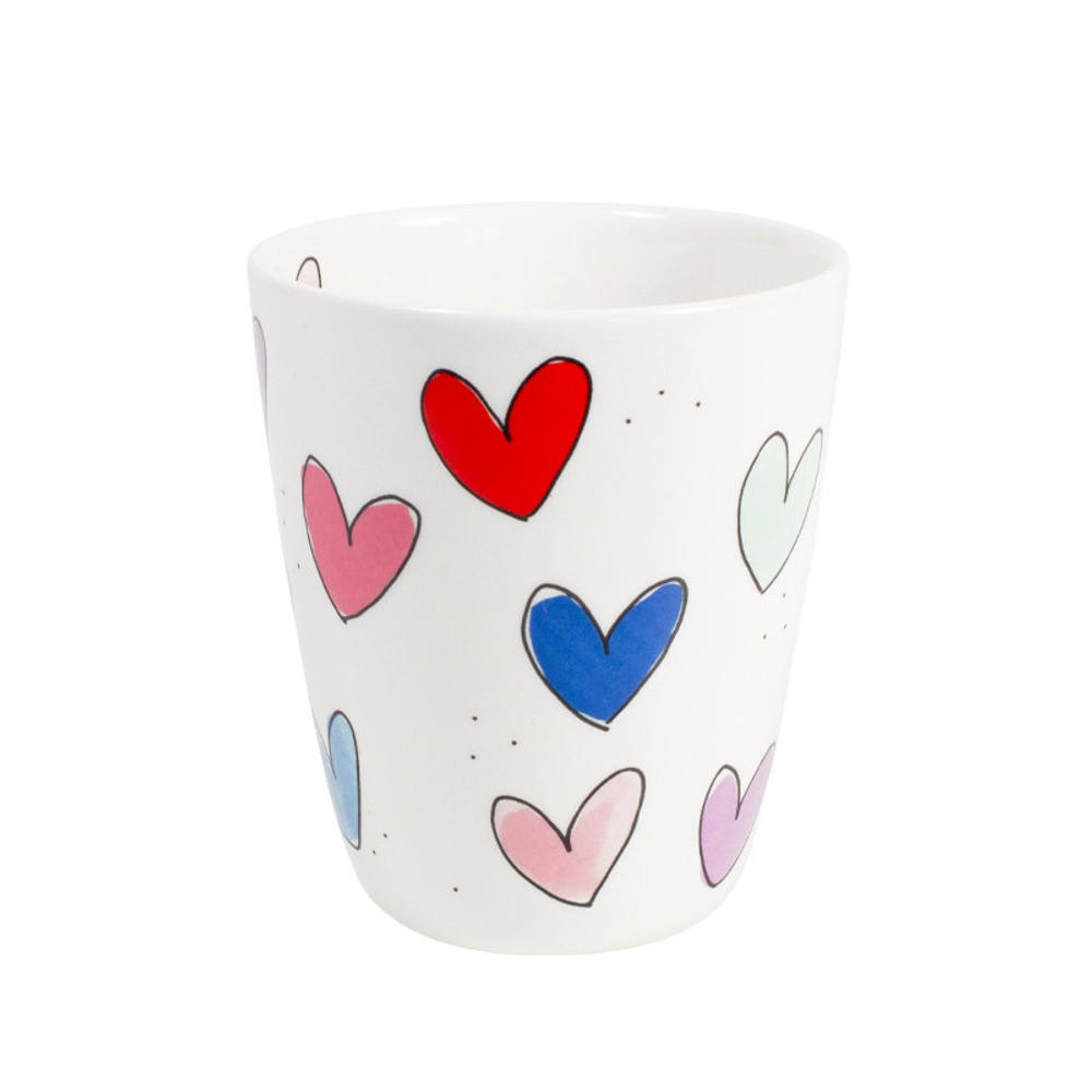 BECHER Herzen in Bunt - 350 ml - Multicolor, Keramik (0.35L) - Blond Amsterdam