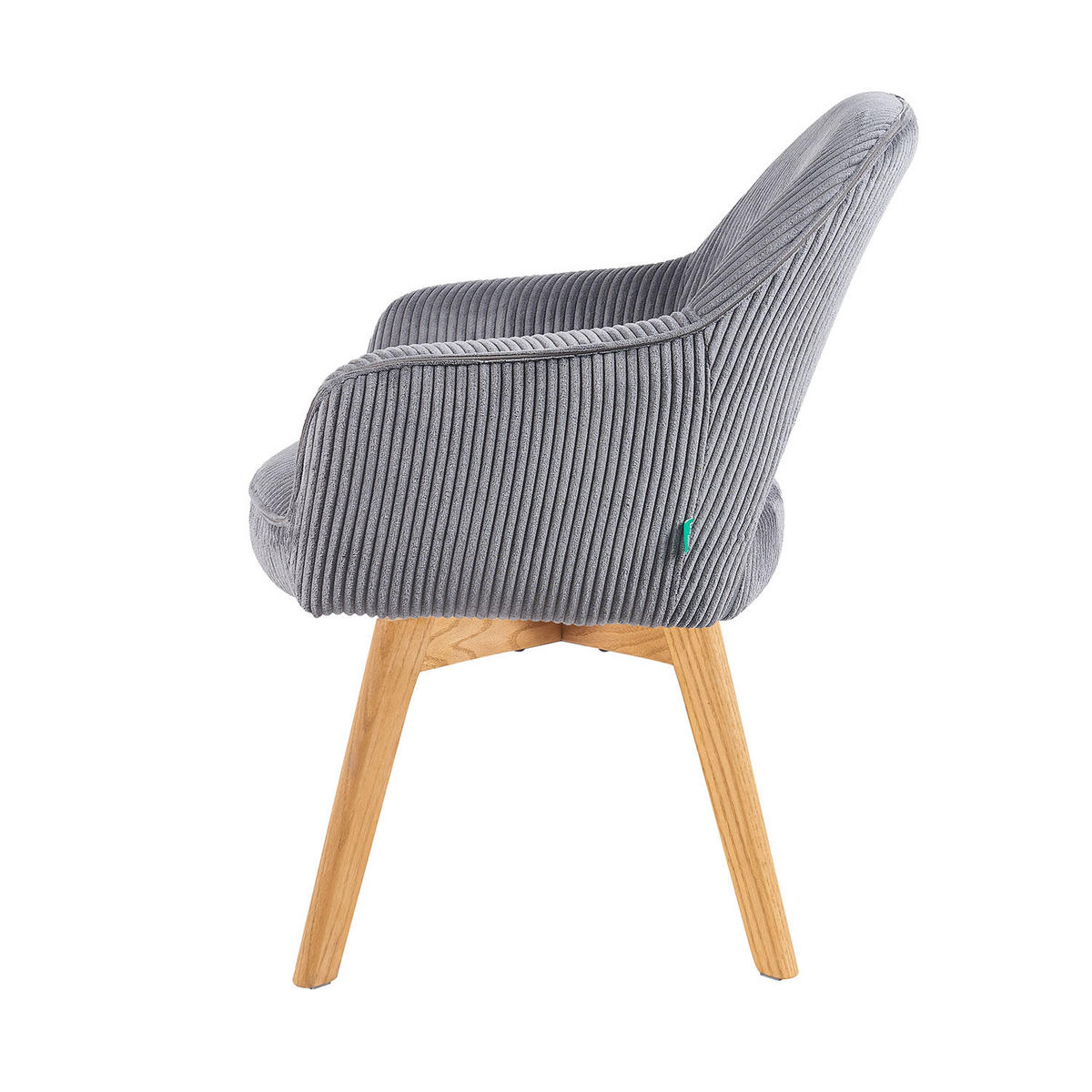 DREHSTUHL Mika-Mara - Honigeiche/Grau, Eichenholz/Holz (60/87/65cm) - DUBI Möbel