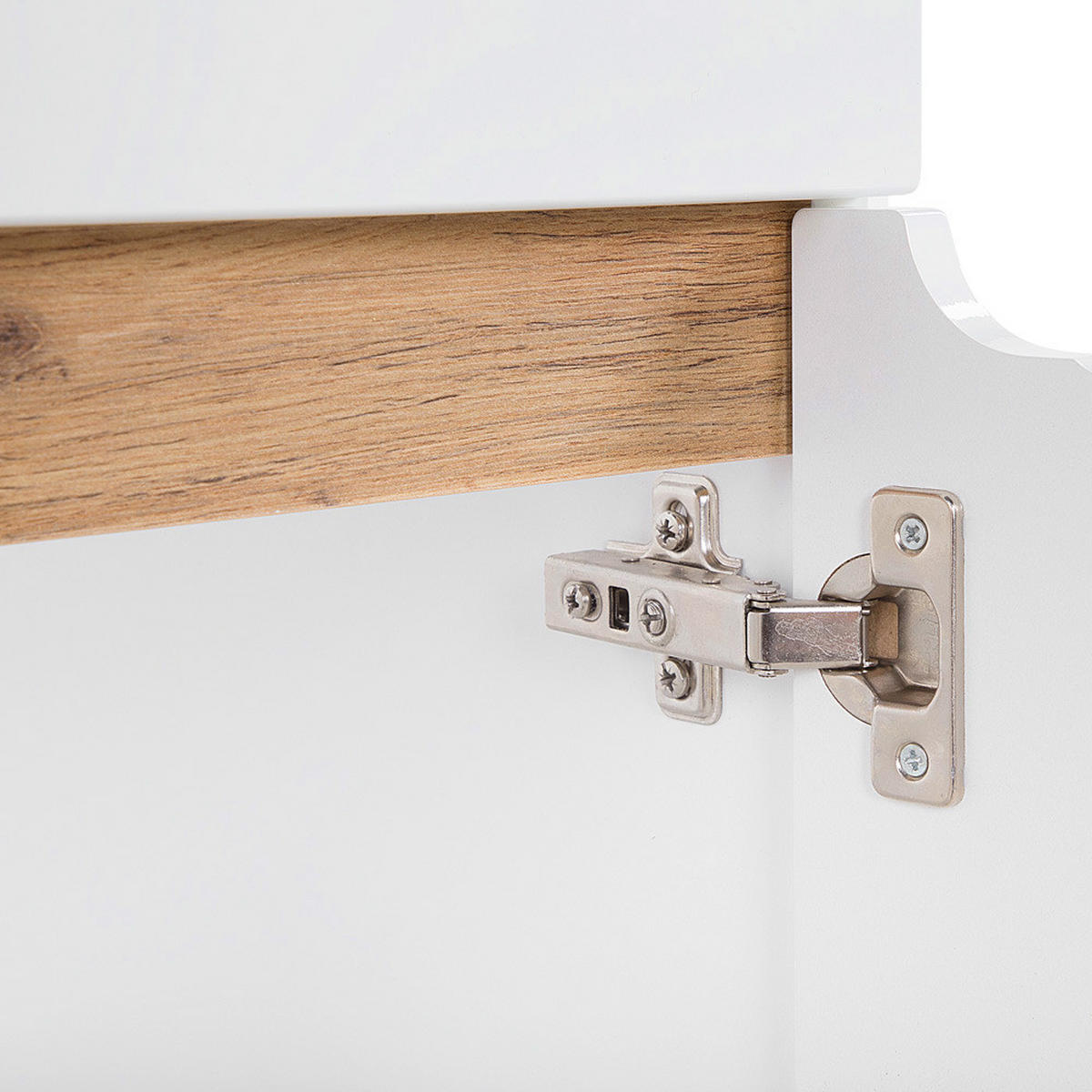 WASCHBECKENSCHRANK Solna-56 - Weiß, Holzwerkstoff (60/85/45cm) - Lomado