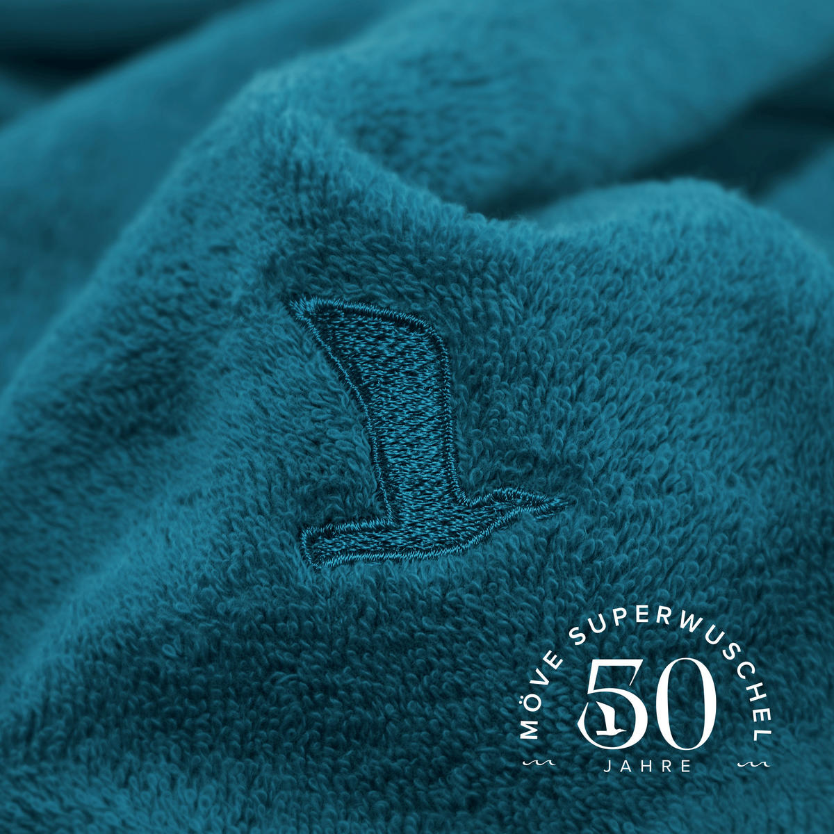 HANDTUCH SUPERWUSCHEL - LIMITED EDITION - Türkis, Textil (50/100cm) - MÖVE