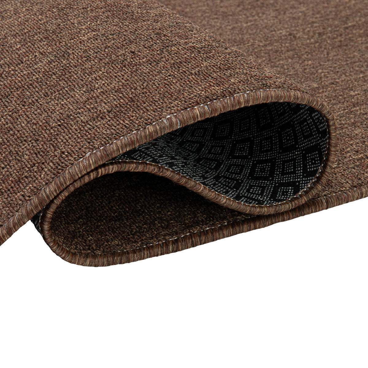 TEPPICH NIZZA Dunkelbraun 80/150 cm - Dunkelbraun, Kunststoff (80/150cm) - Tapiso