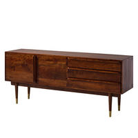 SIDEBOARD - Akazie massiv / Metall - Akaziefarben, Holz (180/80/42cm) - home24