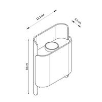 WANDLEUCHTE Laila, Weiß, 18cm - Weiß, Metall (13.2/18/18cm) - KOSILUM