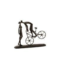 DEKO FAHRRADPAAR - Braun - Braun, Glas/Naturmaterialien (9/30.5/36cm) - J-Line