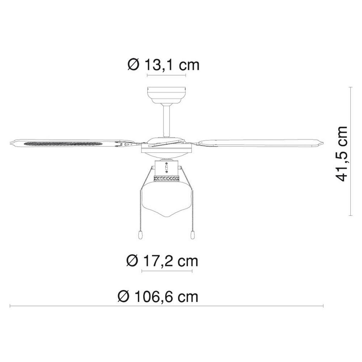 LED DECKENVENTILATOR Messing Opal - Messingfarben, Glas (106.6/52/41.5cm) - Globo Lighting