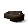 ECKSOFA L AMBRO Poso 06 Rechts mit Schlaffunktion - Braun, Textil (232/143cm) - Bedante