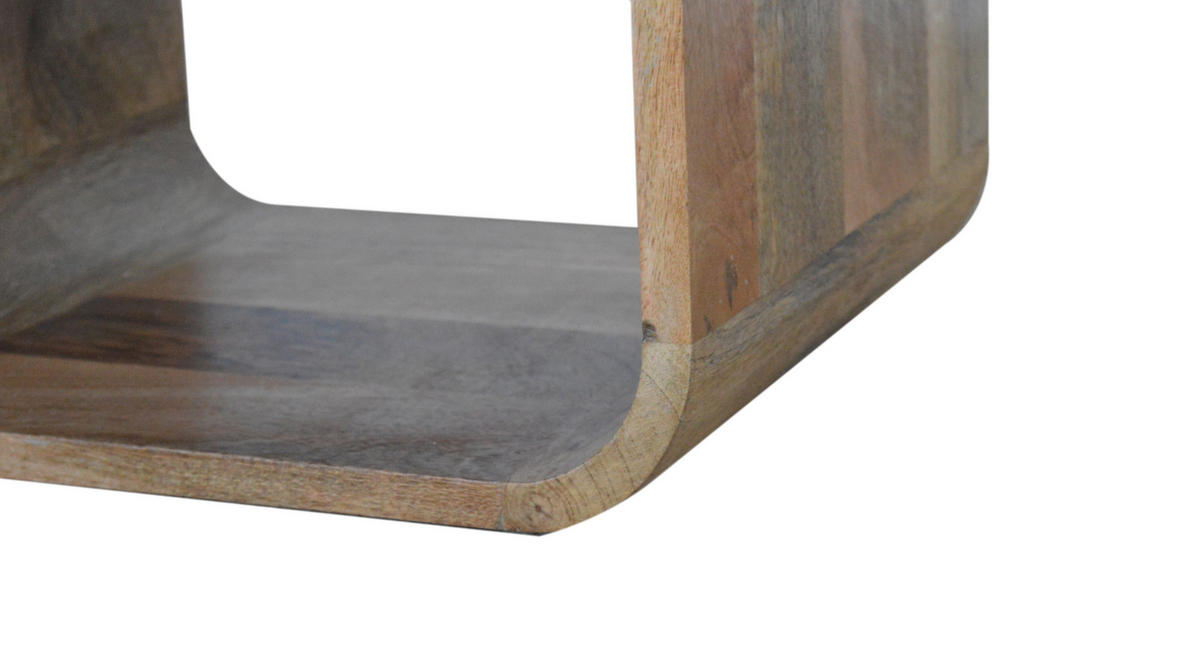 NACHTTISCH London mit 1-Schubladen, 2-Offener Lagerraum, Braun - Messingfarben/Braun, Holz/Metall (40/55/35cm) - Artisan Furniture