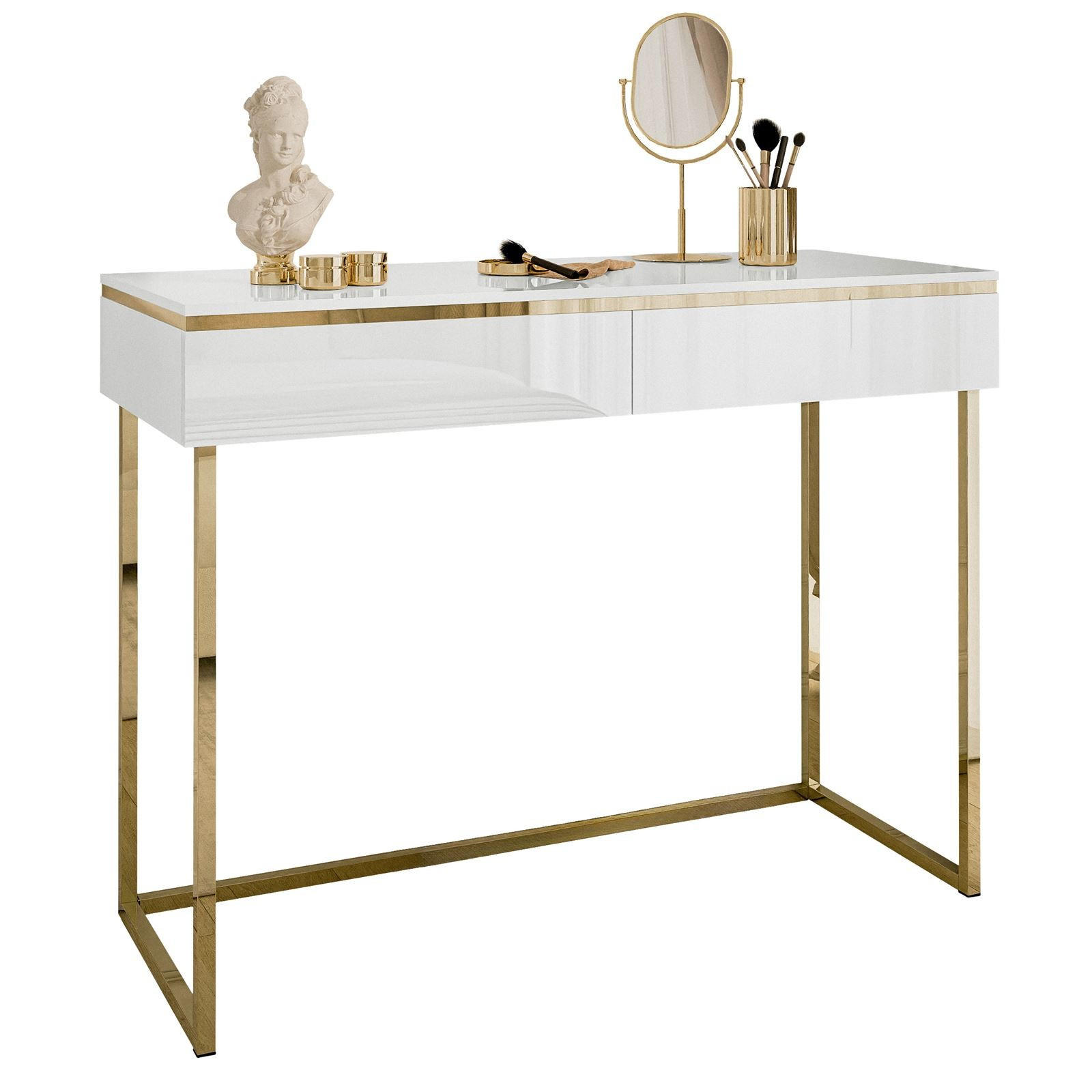 Lookway Konsolentisch Weiß Hochglanz 102x79x44 cm