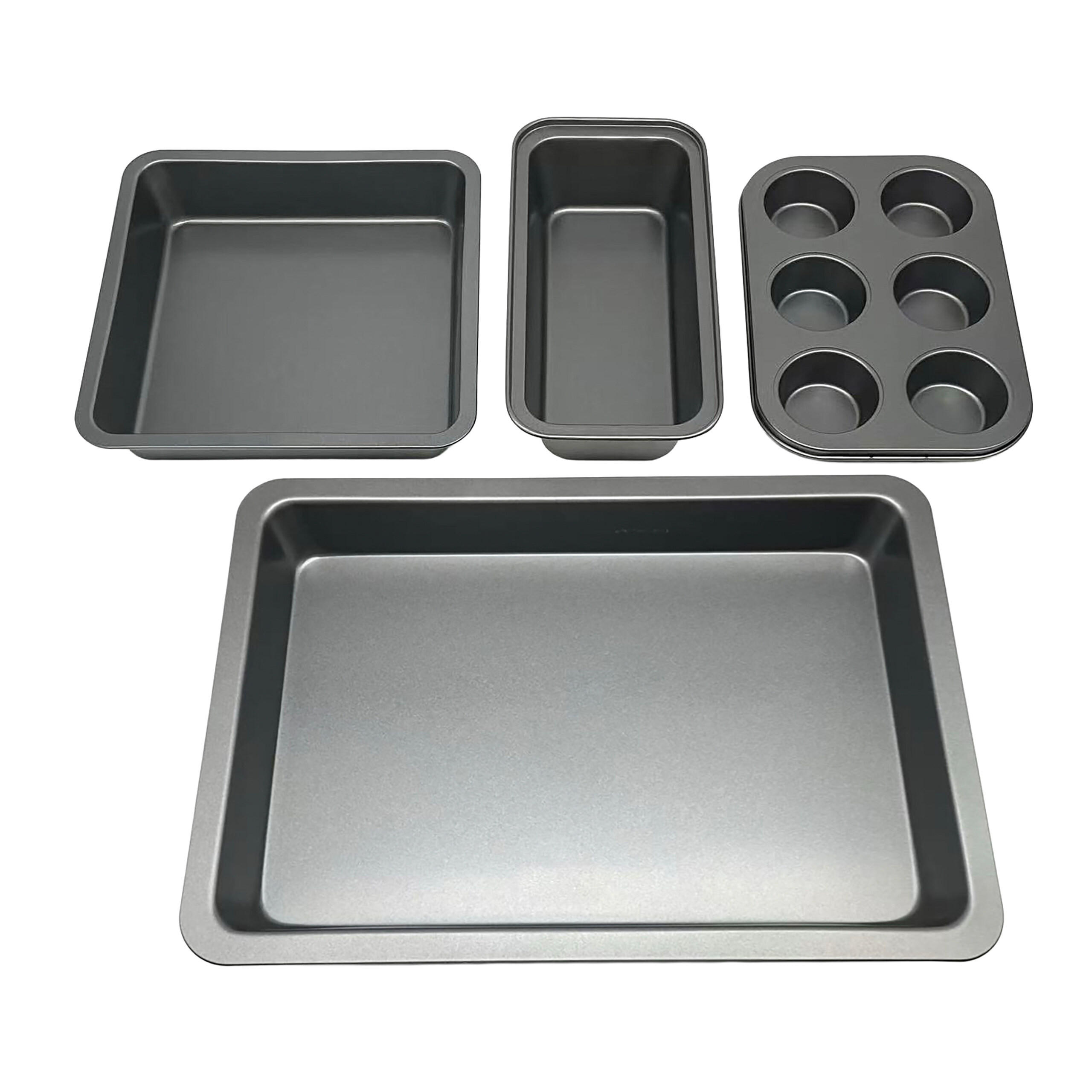 4-DIELNA sada - antracitová, kov - Relaxdays