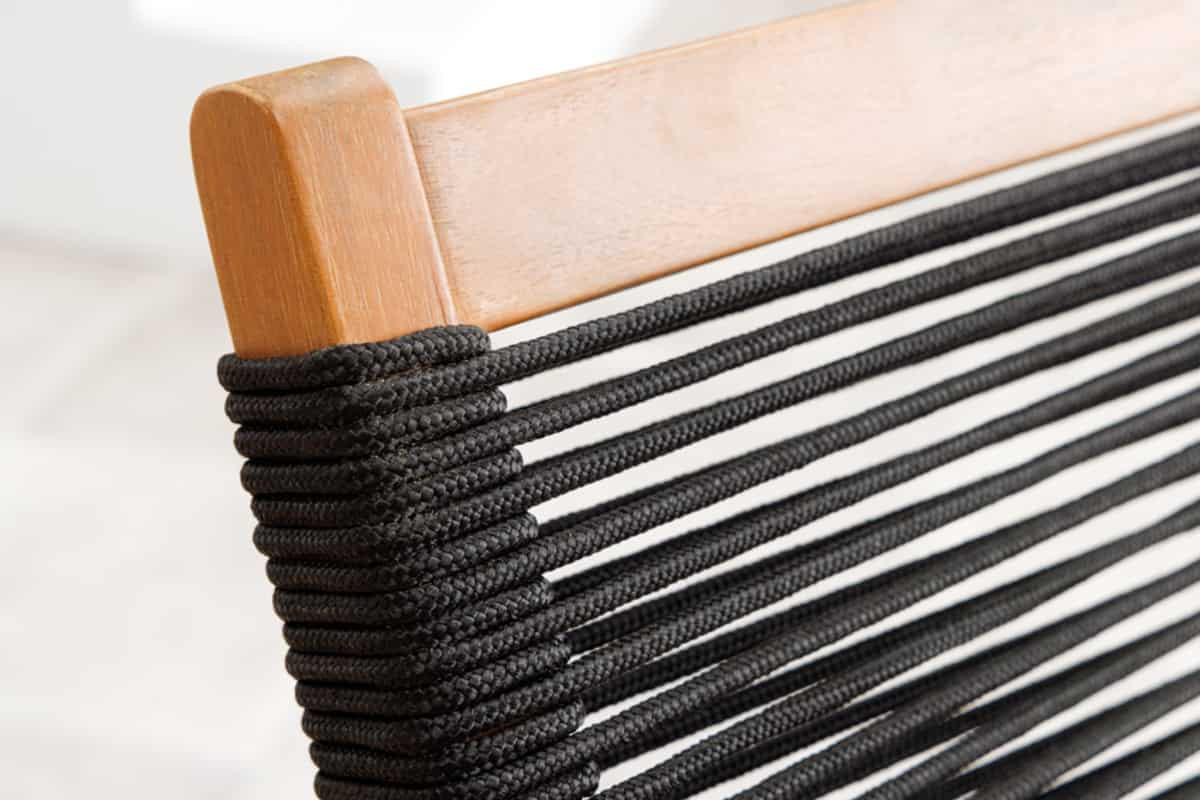 GARTENBANK BALI ROPE Akazie Anthrazit 120cm - Braun/Grau, Holz/Kunststoff (120/84/70cm) - riess-ambiente