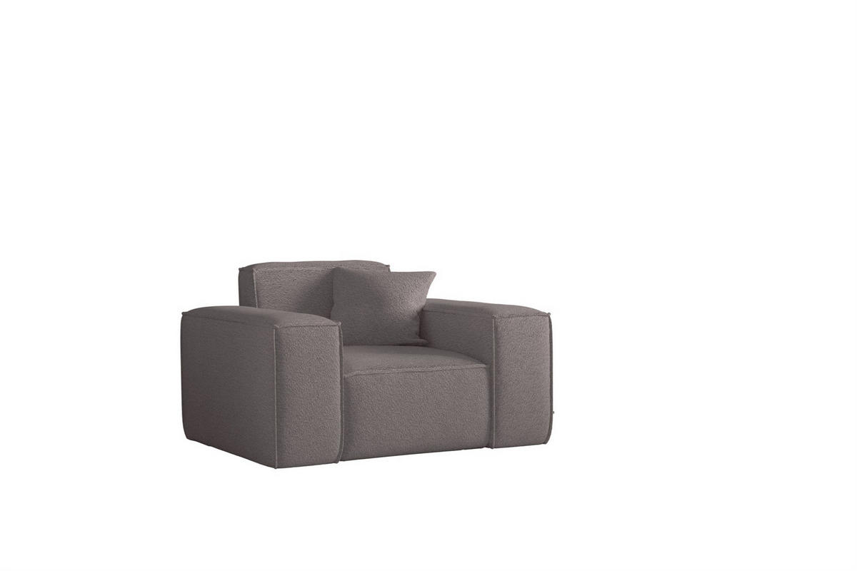 SESSEL Celes Premium Ascot Bukla - Taupe, Holzwerkstoff/Textil (121/73/88cm) - Fun Möbel