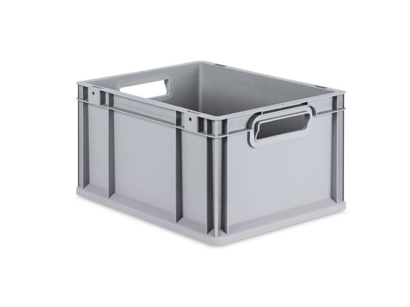 EUROBOX Nextgen Economy Griffe Offen 22x30x40cm 20 Liter - Grau, Kunststoff (30/22/40cm) - PROREGAL