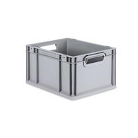 EUROBOX Nextgen Economy Griffe Offen 22x30x40cm 20 Liter - Grau, Kunststoff (30/22/40cm) - PROREGAL