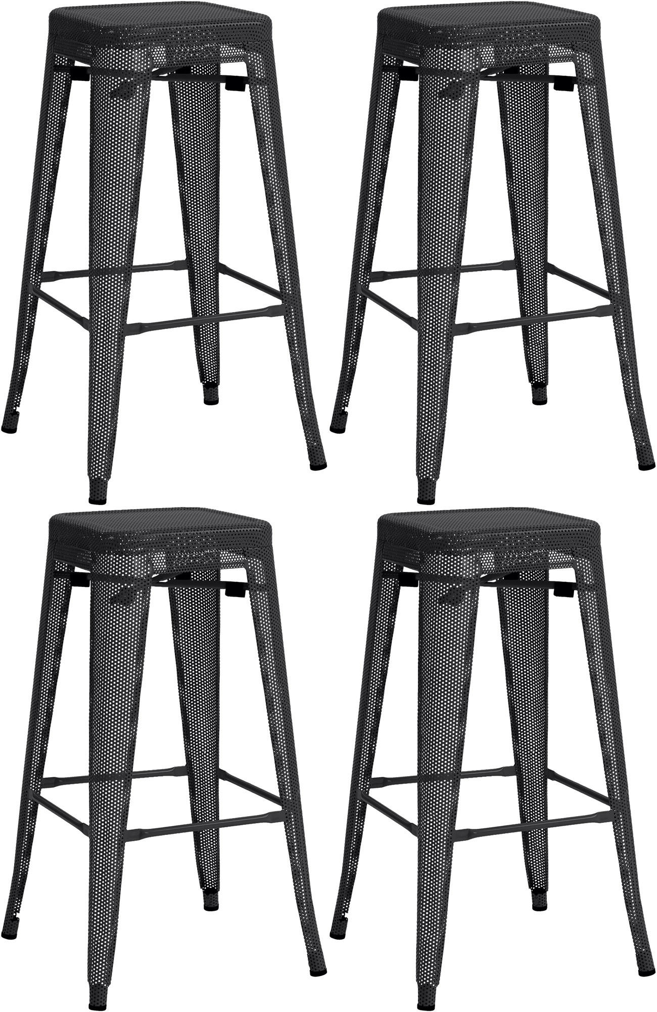 Deluke Barhocker Schwarz 43x77x43 cm