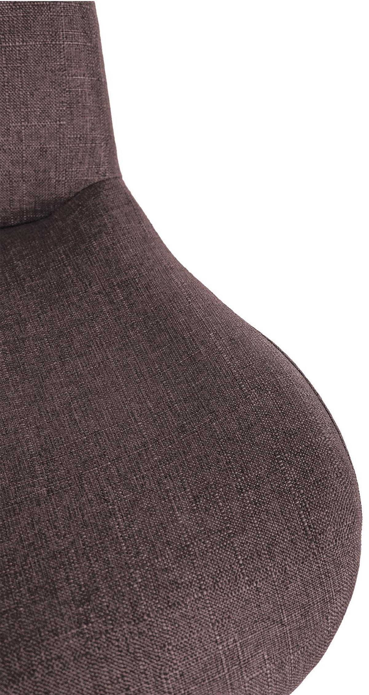 BARHOCKER 2er Set Salomon Chrom Stoff dunkelbraun - Chromfarben/Braun, Textil/Metall (50/106/52cm) - TPFLiving