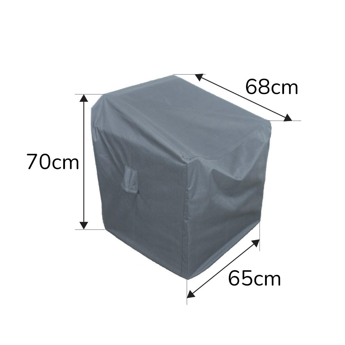 SCHUTZHÜLLE Abdeckung für Gartensessel B 68 x T 65 x H 70cm - Grau, Textil (65/70/68cm) - Supellex