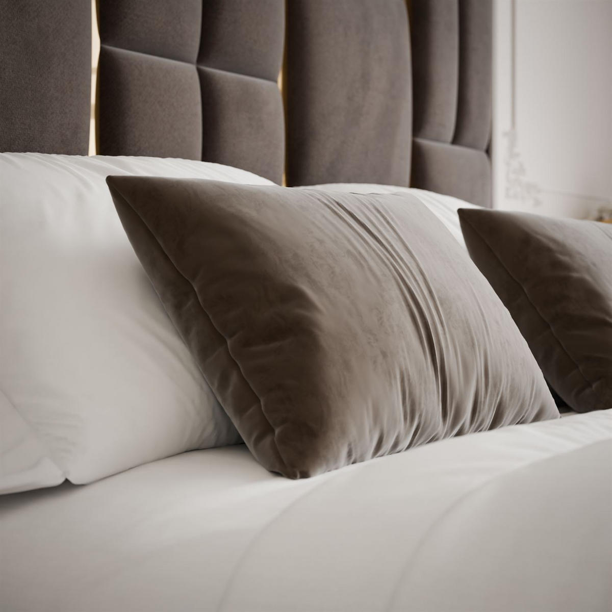 POLSTERBETT BRIGITTE GOLD mit Bettkasten 140x200 cm Element 25 - Braun, Textil (140/200cm) - Lookway
