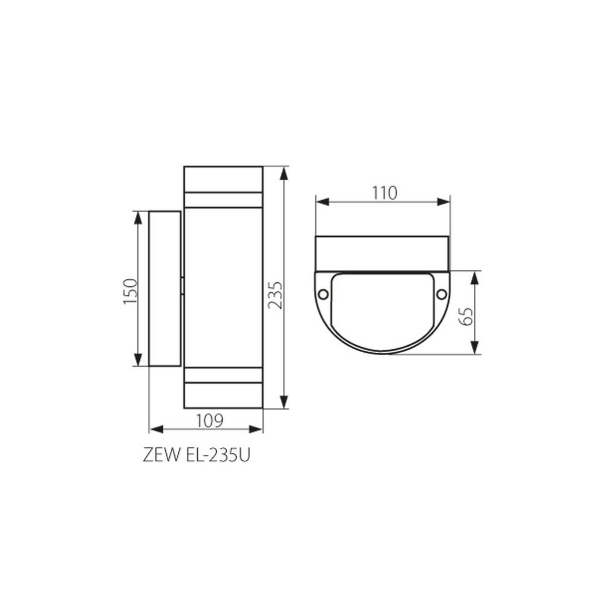 LED AUSSEN-WANDLEUCHTE Grau Metall - Grau, Glas (6.5/23.5/11cm)