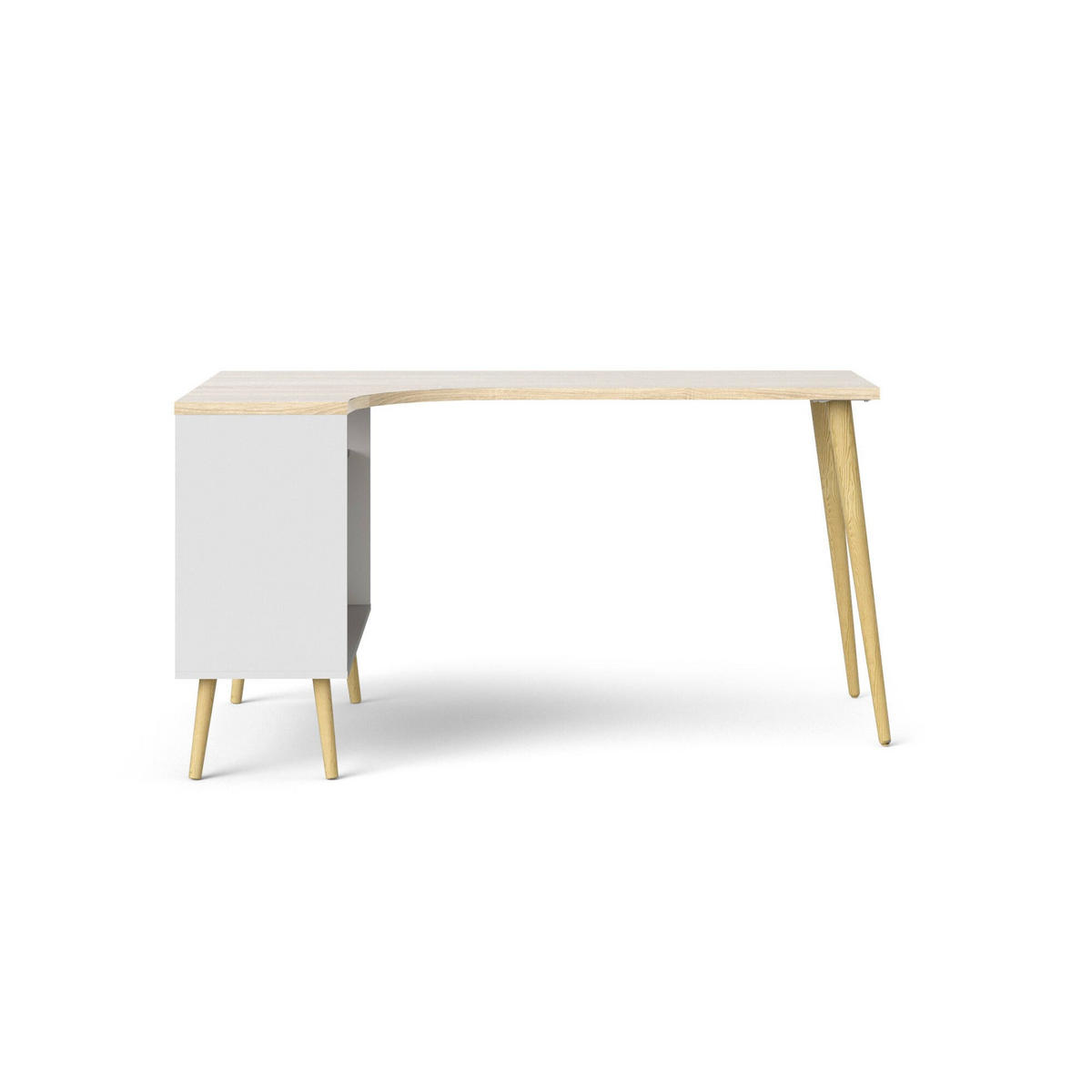 SCHREIBTISCH Weiß, Eiche 81/145.1/75.8 cm - Weiß, Holzwerkstoff (81/145.1/75.8cm) - DMORA