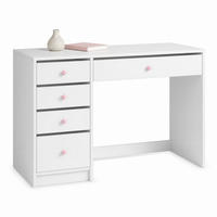 SCHREIBTISCH in Weiß schlichter Kinderschreibtisch mit Schubläden für jedes Alter geeignet, B120/T45/H74cm - Weiß, Keramik/Holzwerkstoff (45/120/74cm) - STILVORA