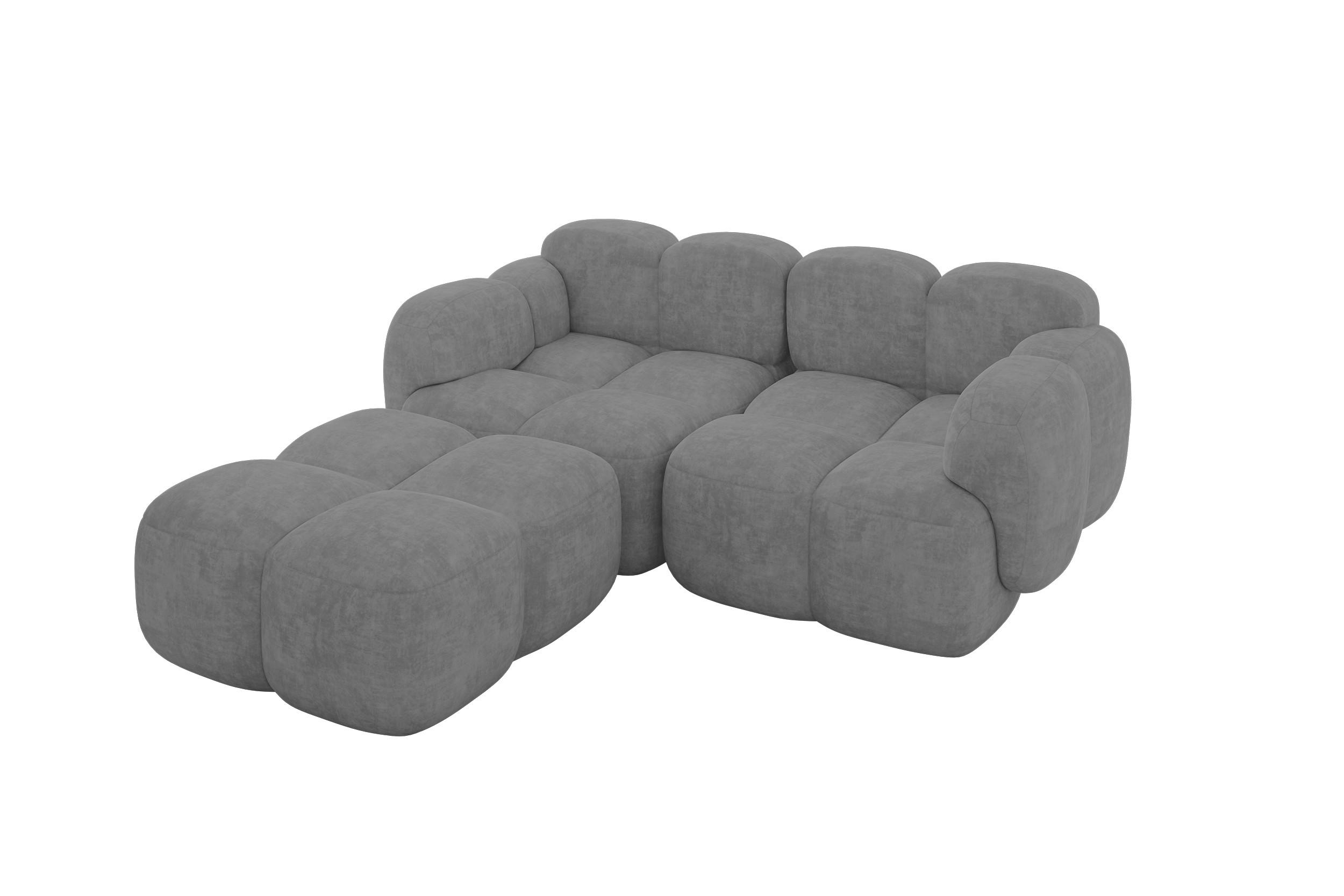 Altdecor Ecksofa Grau 214x205 cm
