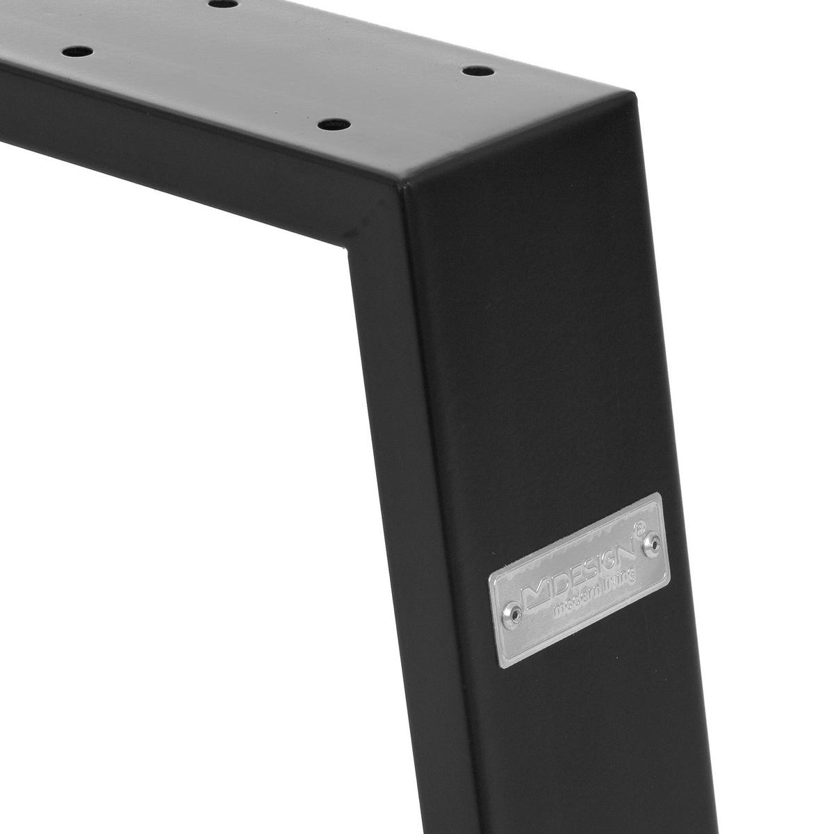 TISCHBEINE 2er Set Loft 44 x 42 cm Schwarz matt - Schwarz, Metall (8/42/44cm) - ML-DESIGN