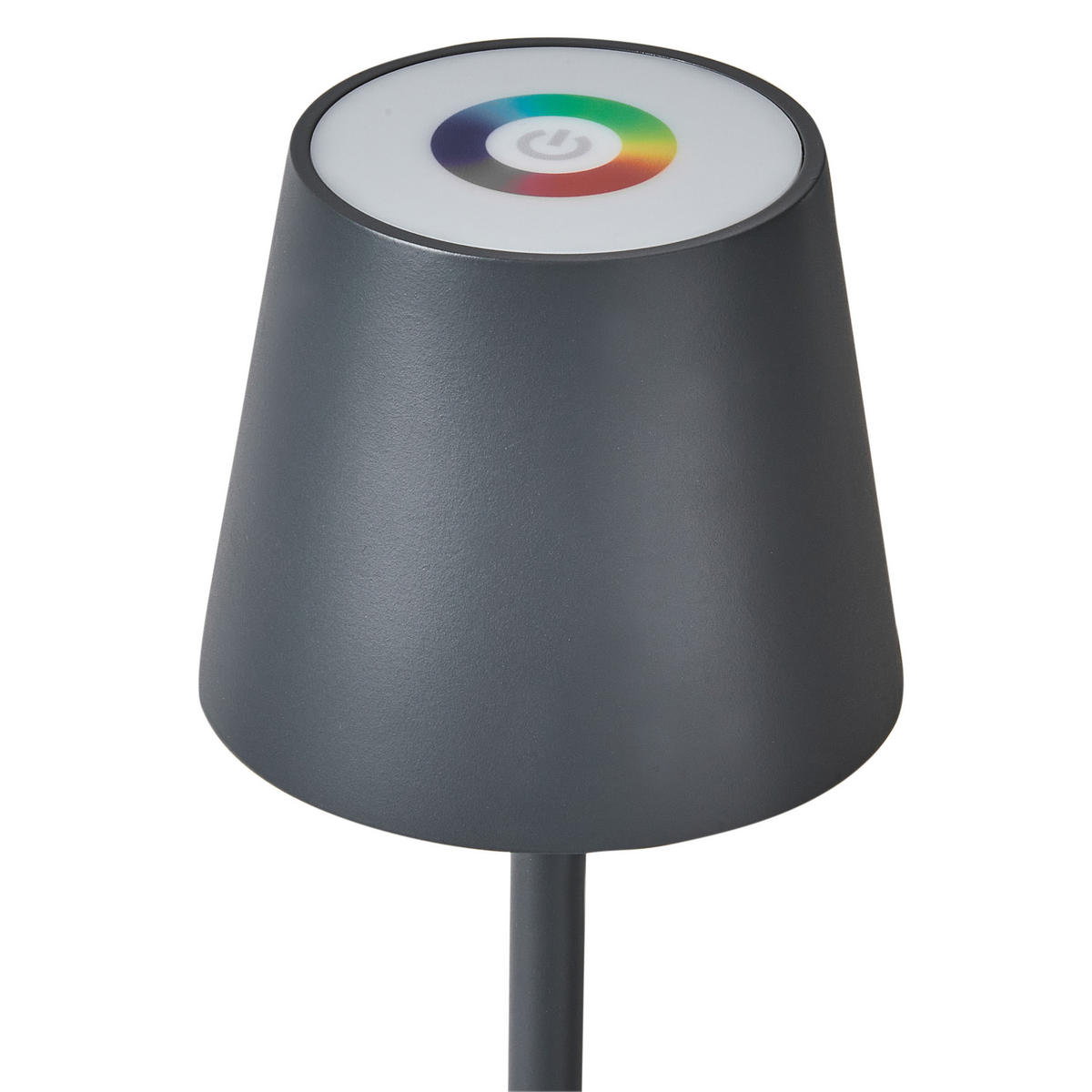 LED-TISCHLEUCHTE Grau Valira - Grau, Metall (10/10/37cm) - Beliani