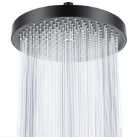 DUSCHKOPF 10 Zoll Regendusche Matt Schwarz - Schwarz, Metall (7/12.7/20cm)