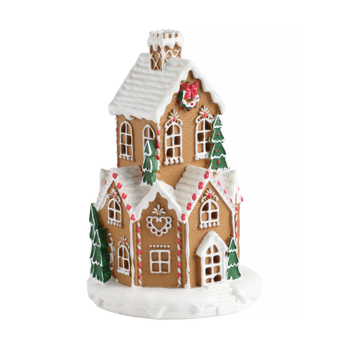 DEKOFIGUR Led CHARMTOWER, 14 x 14 cm, Braun, Beleuchtet Weihnachtsfigur, Weihnachtsdeko, Deko Wohnzimmer, Winter Christmas, XMAS Geschenk - Braun, Kunststoff (14/1/14cm) - home&you