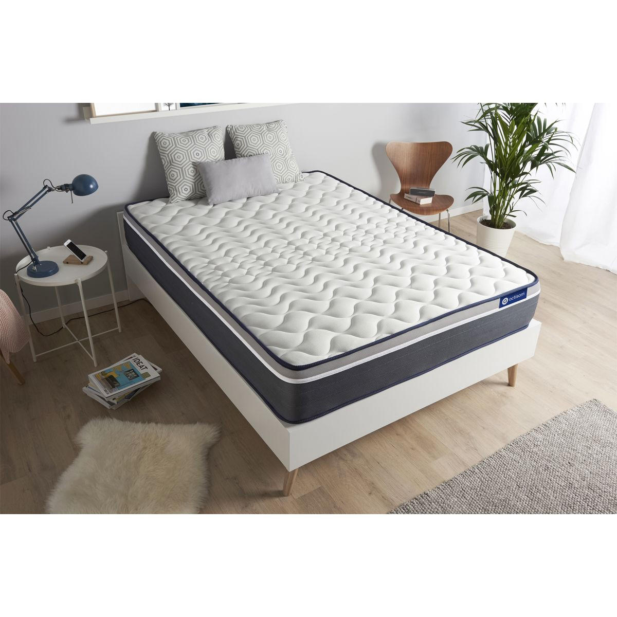 MATRATZE Actimemo plus Memory-Schaum 180 x 200 cm h4 - Weiß, Textil (180/200cm) - ACTISOM