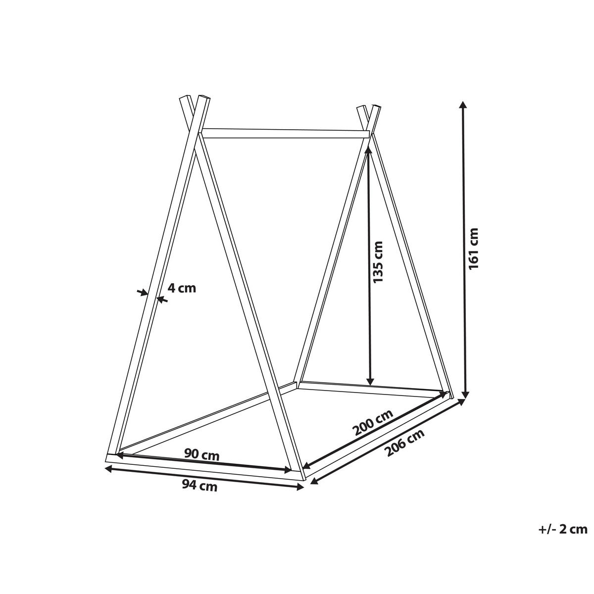 KINDERBETT Grau 90-200 cm Saurat - Grau, Holz (90/200cm) - Beliani