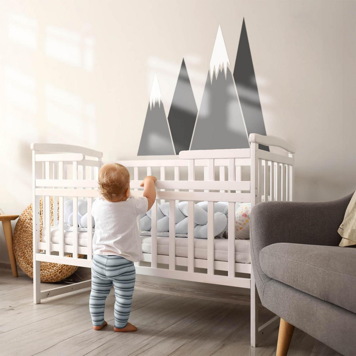 WANDAUFKLEBER 130x207cm - Gebirge - Multicolor, Kunststoff (130/207/0.1cm) - Wallfluent