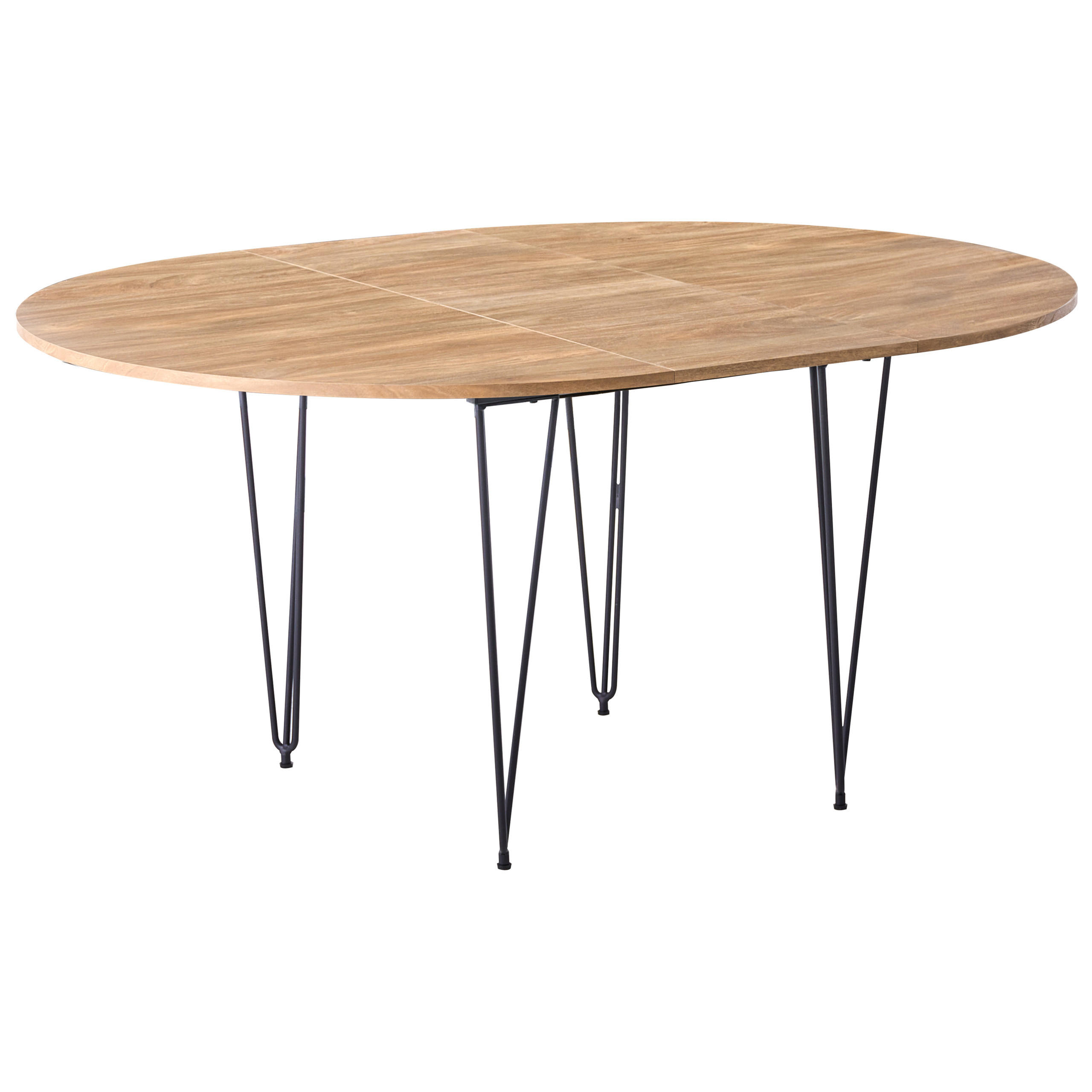 JÍDELNÍ STŮL vysunovací Hnědý 120-160/120 cm Louise - hnědá, kompozitní dřevo (120/120/75cm) - Beliani