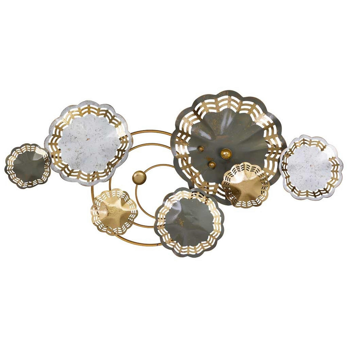 WANDDEKO-OBJEKT aus Metall, 118x58x8cm - Multicolor, Metall (117.5/7.6/58.4cm) - Wanderlust