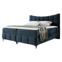 BOXBETT Nova - Schwarz/Dunkelblau, Holz/Textil (200/200cm) - MIRJAN24