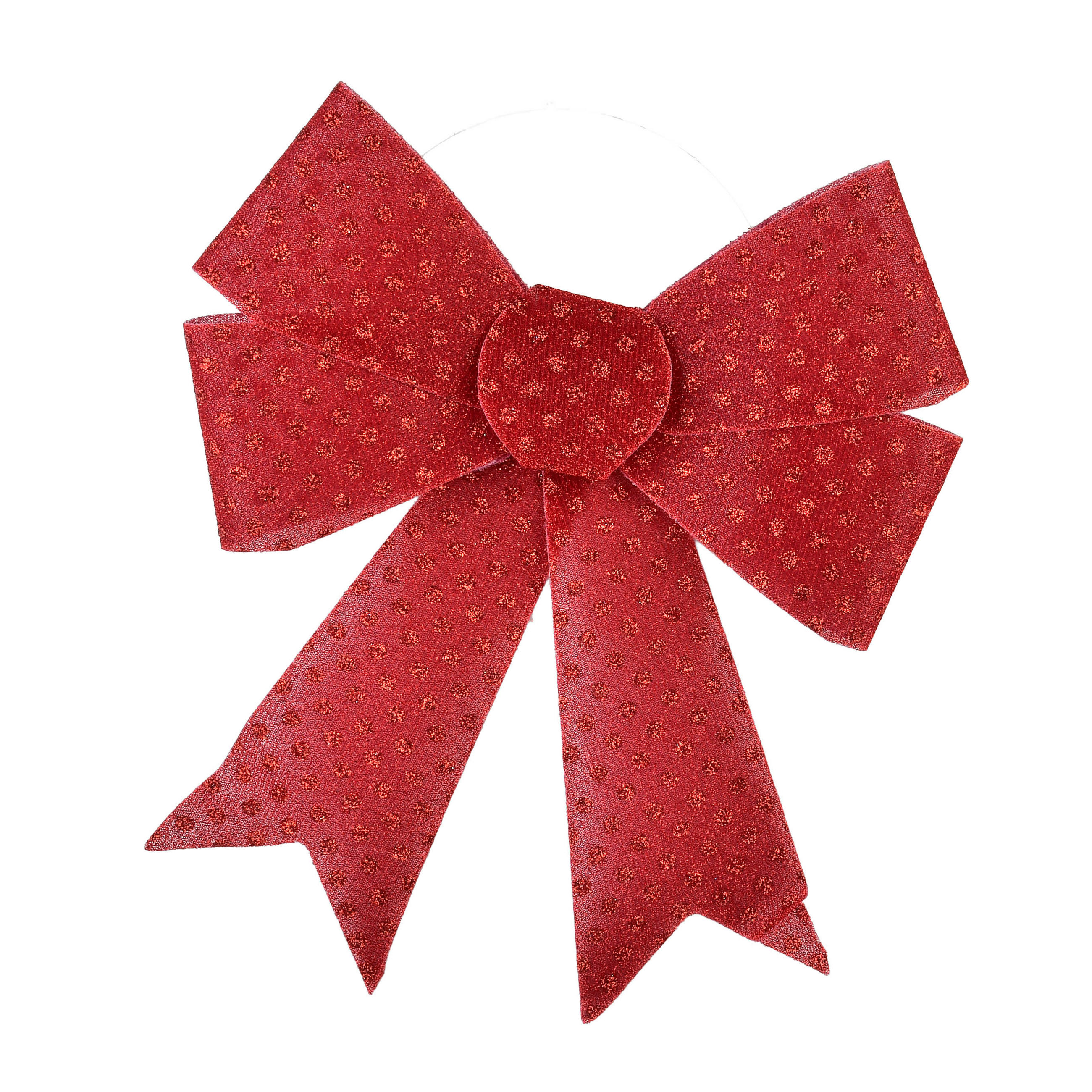 SCHLEIFE Santa Lila Rot 25x25x29 cm Kunststoff - Rot, Kunststoff (25/29/25cm) - Mondex