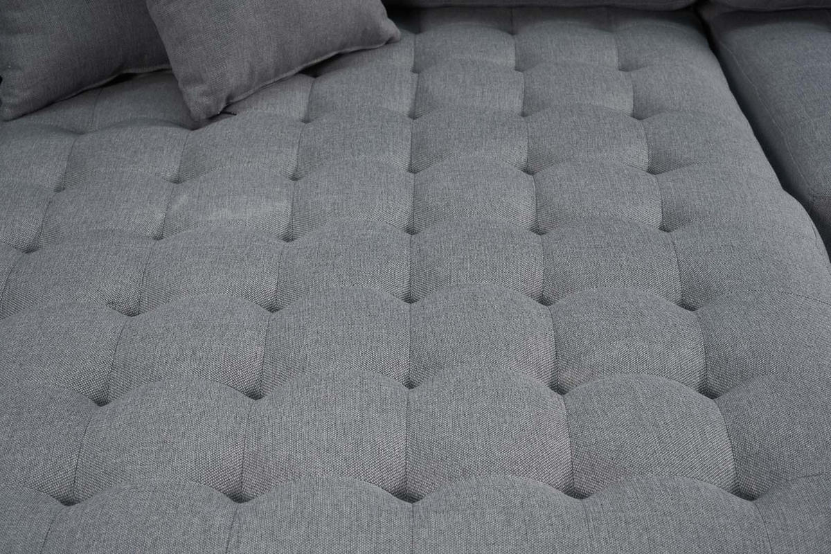 ECKSOFA Stoff grau - Grau, Textil (290/177cm) - ebuy24