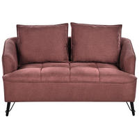 POHOVKA 2-místná Látka Burgundsky červená Hobro - tmavě červená, textil (147/87/85cm) - Beliani