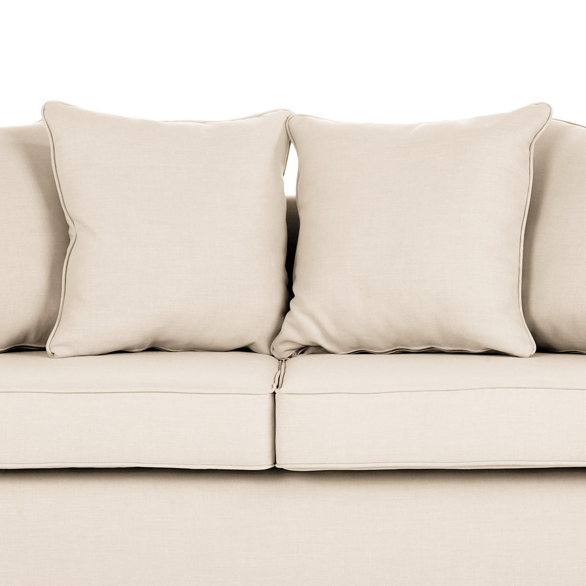 3-SITZER SOFA - Webstoff - Beige, Textil (217/84/90cm) - home24