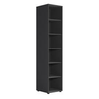 REGAL Maxivo Schwarz, Bücherregal - Schwarz, Holzwerkstoff (45/206/45cm) - Bettso