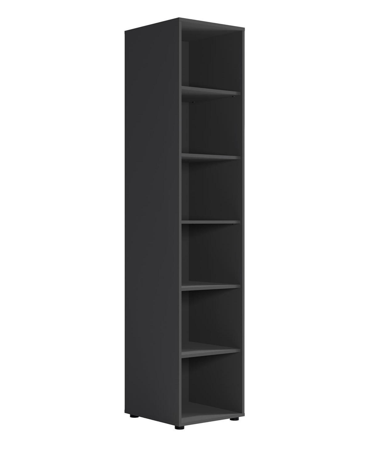REGAL Maxivo Schwarz, Bücherregal - Schwarz, Holzwerkstoff (45/206/45cm) - Bettso