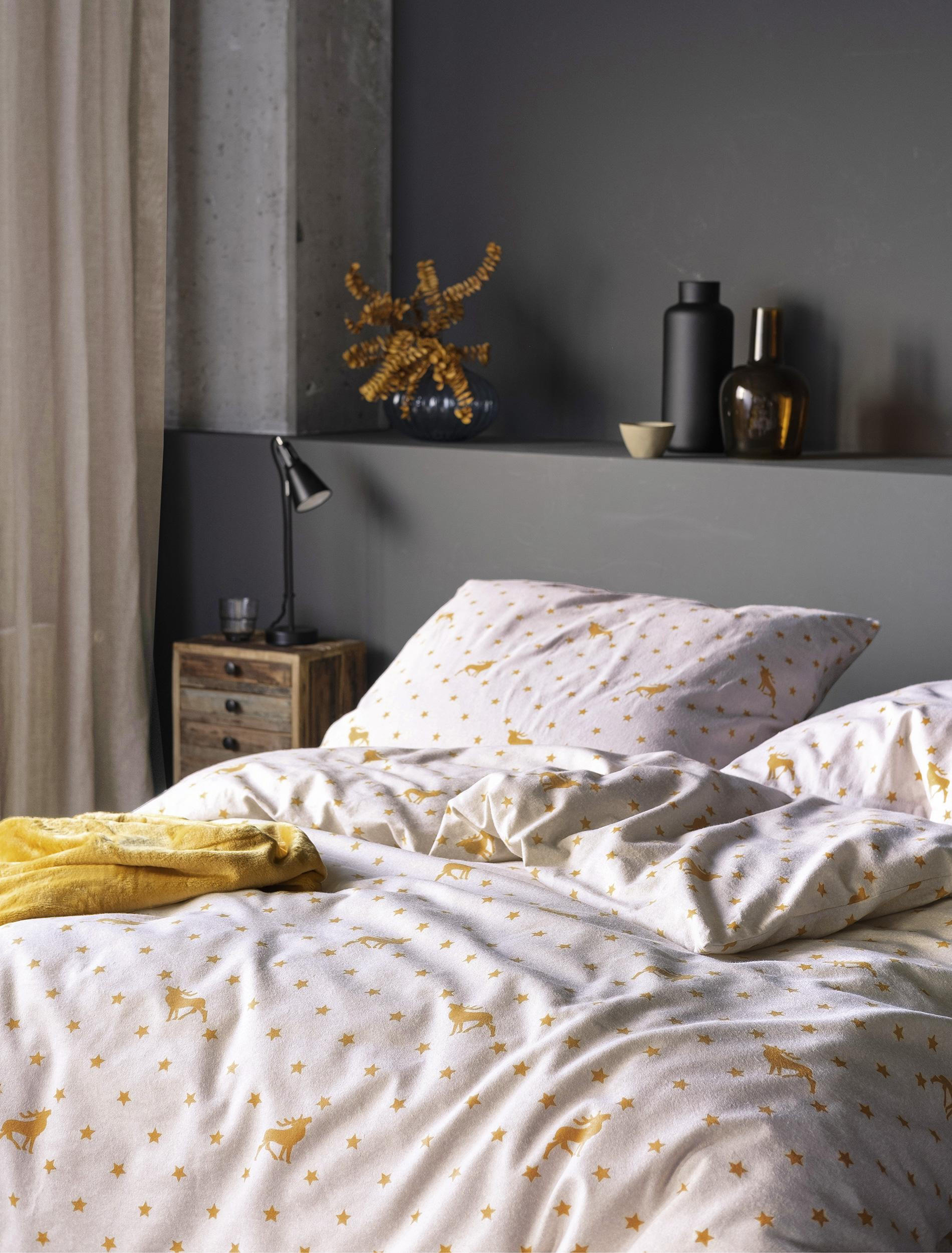 BETTWÄSCHE PANDA 8496 - Gelb, Textil (135/200cm) - Irisette
