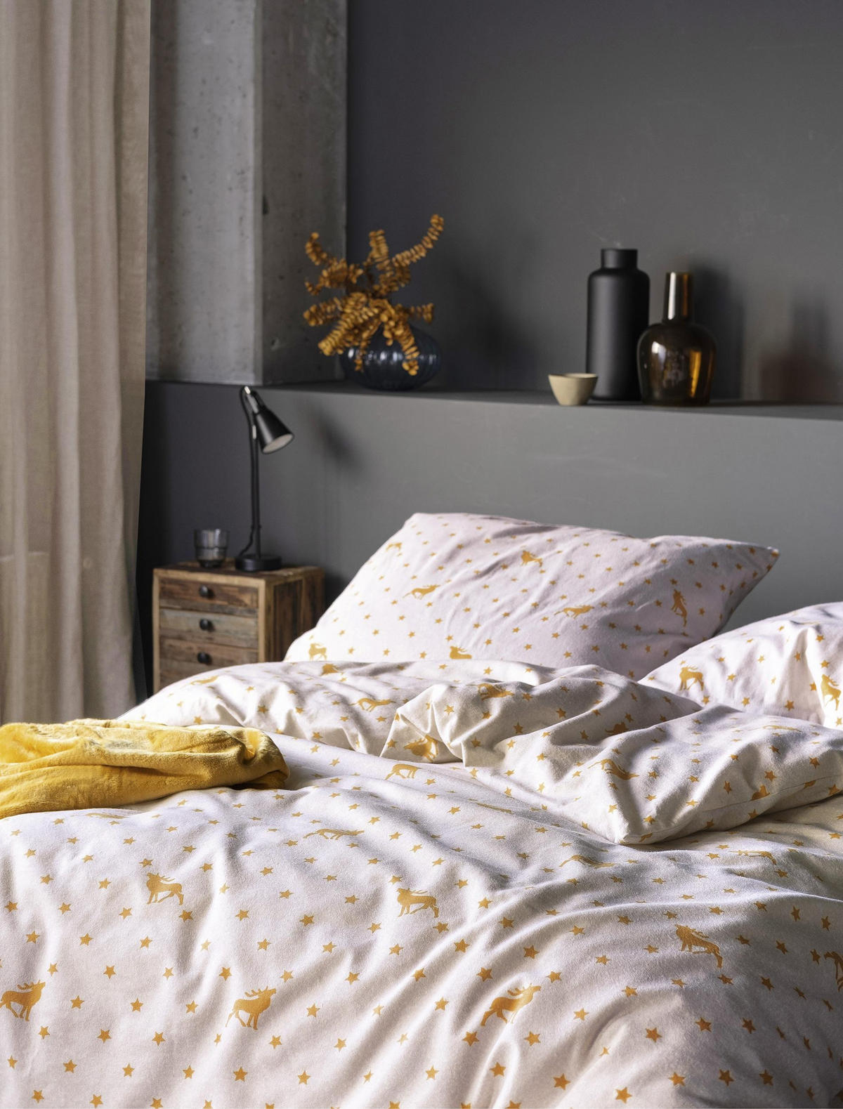 BETTWÄSCHE PANDA 8496 - Gelb, Textil (135/200cm) - Irisette