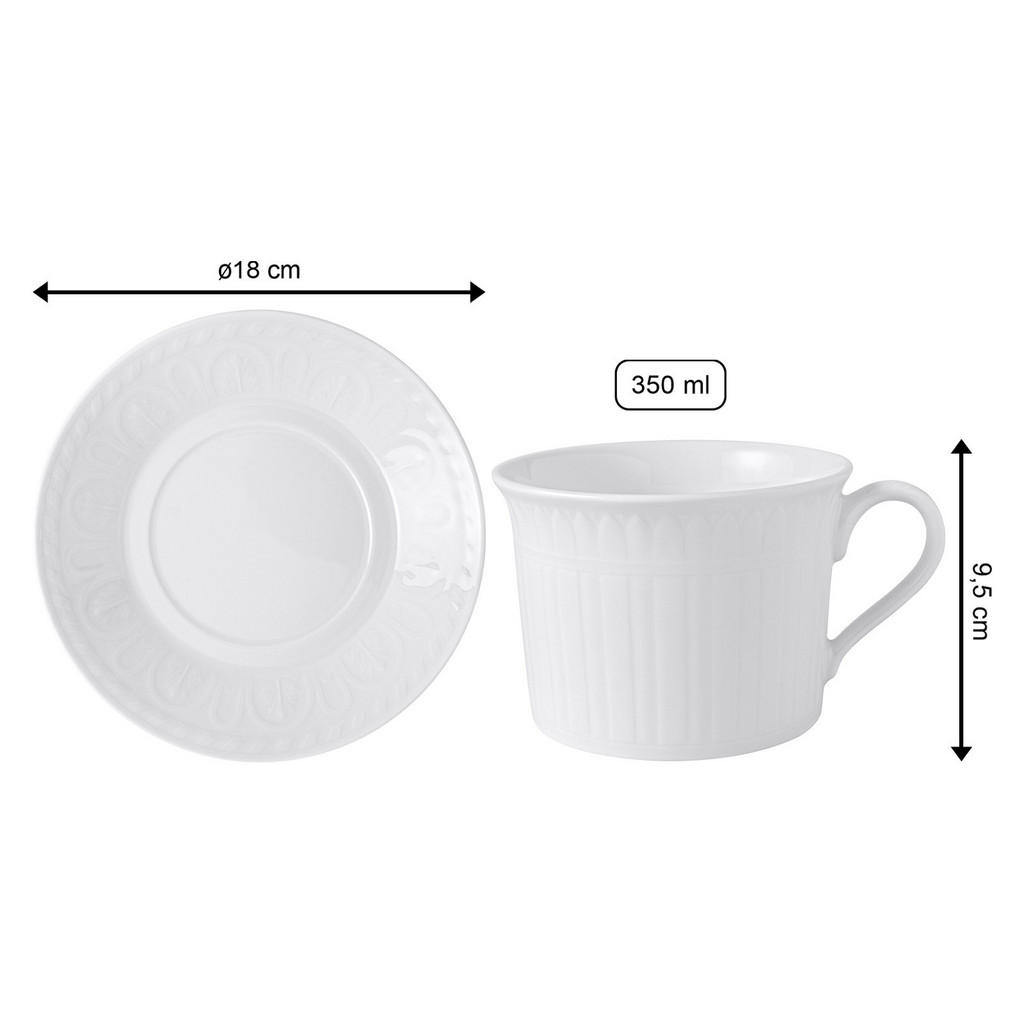 Thumbnail - Villeroy & Boch Cappuccino, Weiß, Keramik, 0.35 L, 1x1x1 cm, Kaffee & Tee, Tassen, Kaffeetassen-Sets