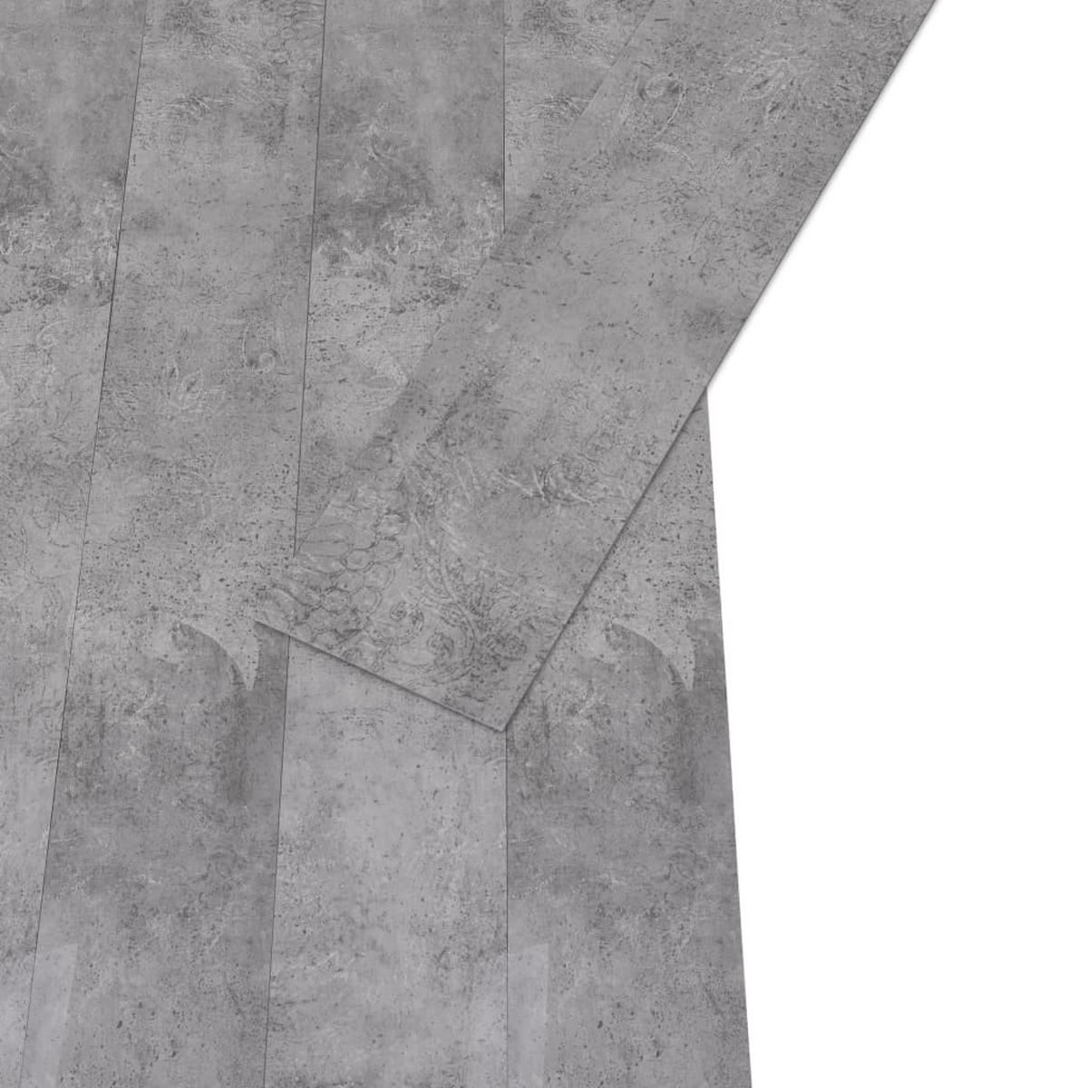 VINYLBODEN PVC-Dielen selbstklebend Zementbraun 5,02m² - Graubraun, Kunststoff (91.5/15.2/1.3cm) - DELUKE