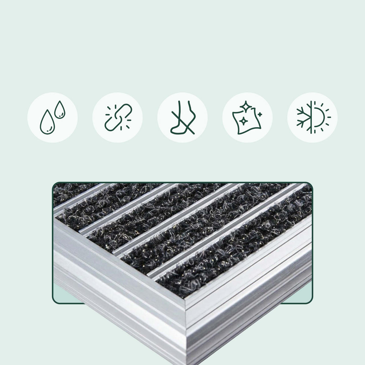 ROHOŽ - viacfarebná, kov/textil (80/50cm) - Relaxdays