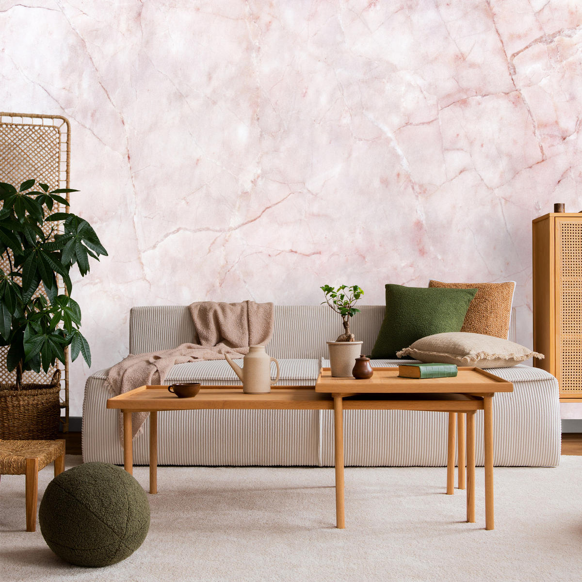 FOTOTAPETA Ružový Mramor Abstrakcia Moderný Vzor 100 x 70 cm - ružová, papier (100/70cm) - Muralo