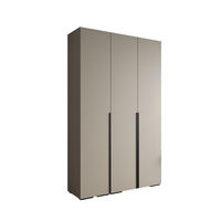 DREHTÜRENSCHRANK 236.7/150/47 3-türig - Kaschmir/Schwarz, Holz/Metall (150/236.7/47cm) - MÖBEL KRYSPOL