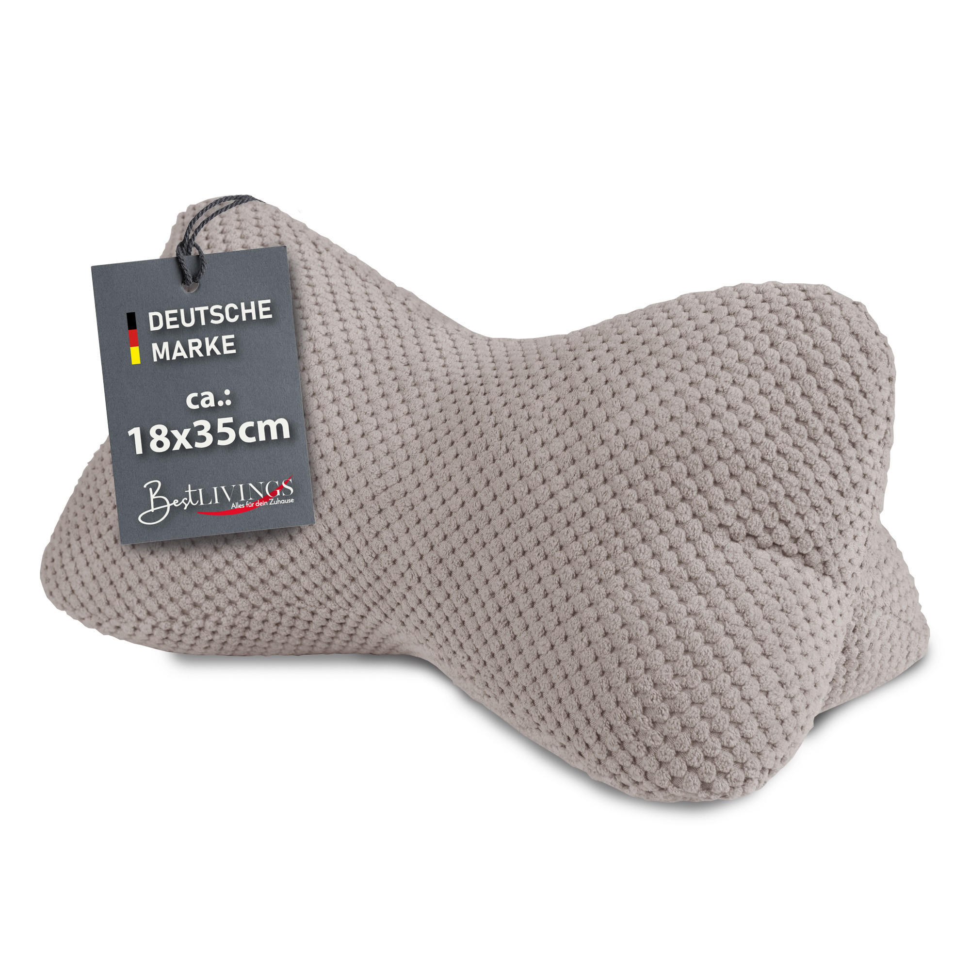 LESEKNOCHEN 18x35 cm Taupe - Taupe, Textil (18/35cm) - Bestlivings